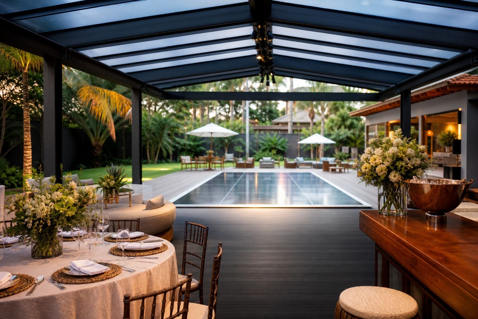 Economize no salão de festas: invista na própria casa transformando a área da piscina
